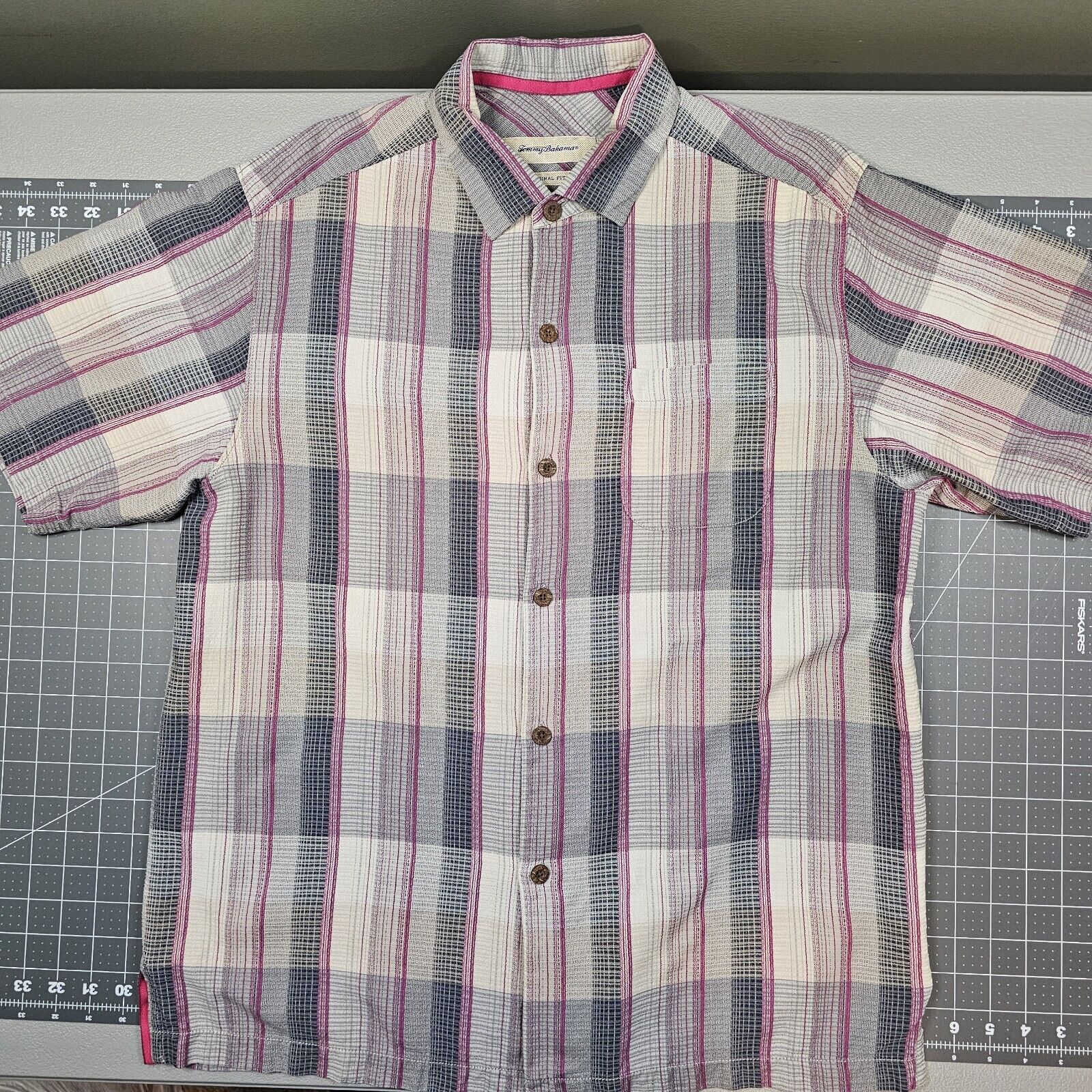 Tommy Bahama Silk Shirt Mens Medium Island Preppy Golf Marlin Beach Lounge